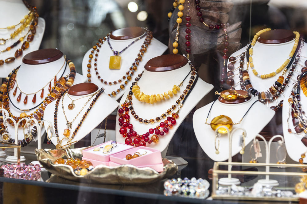 Baltic Amber Storefront In Gdansk(Poland)